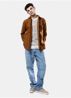 RAVIN Solid Casual Long Sleeves Havana Winter Shirt  - Image 3