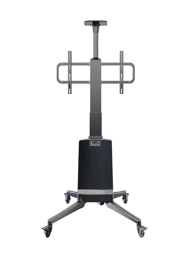 Skill Tech SH TW85 Motorized Telescopic Height Adjustable Aluminum TV Stand for 55–85 Inch Screens, Max VESA 600x400, Max Load 68.2kg – Heavy Duty Mobile TV Stand silver  - Image 1