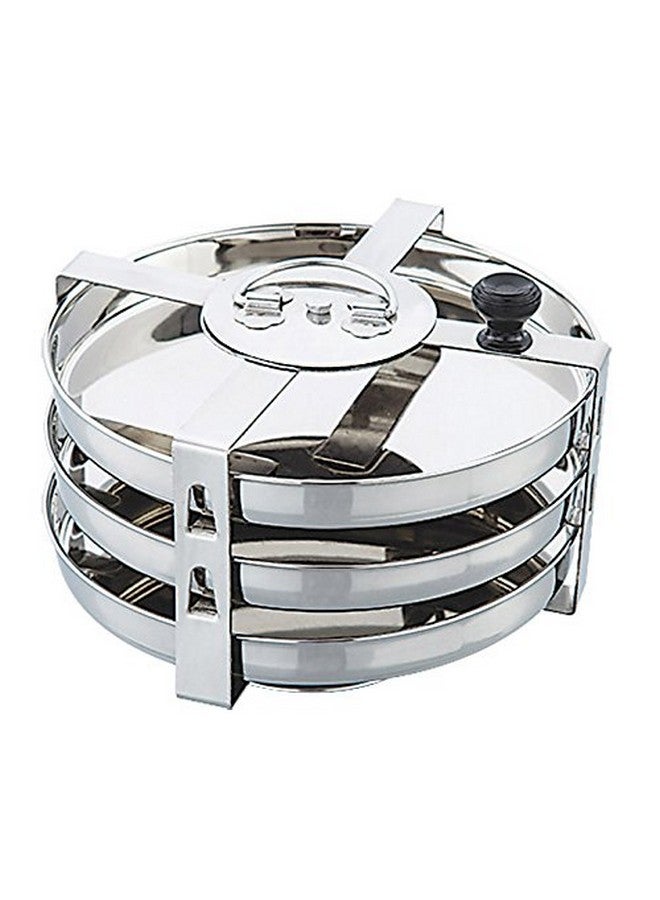 Expresso® Stainless Steel Thatte Idli/Dhokla Maker Stand with 3 Plates | Multi-Purpose Steamer All Cookers, Perfect for Khaman Dhokla, Idli, Thattu, & Steamed Food