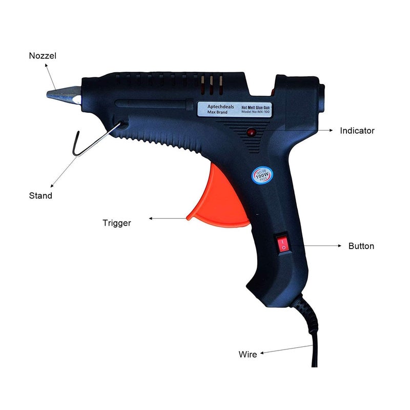 VN Sons Hot Melt Glue Gun Kit 20 Watt Decorations Furniture Quick Repairs - Image 4