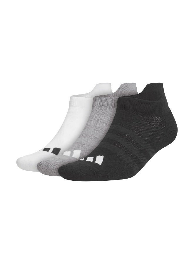 Adidas 3 Pk Ankle White Golf Socks For Men 6.5-8  - Image 1