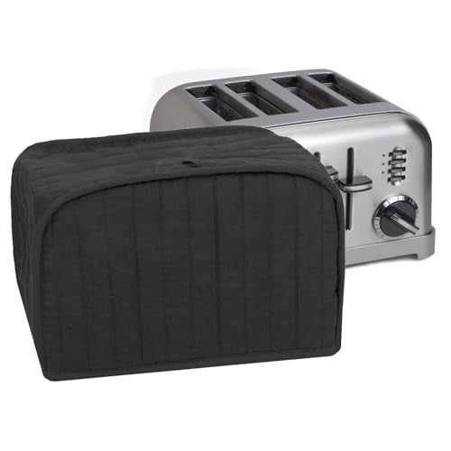 RITZ Premium Universal Four Slice Toaster Cover, 11.25" x 7.25" x 10.5", Polyester and Cotton Quilted, Fingerprint Protector, Super Soft Appliance Cover, Dust Protection (Appliance NOT Included),