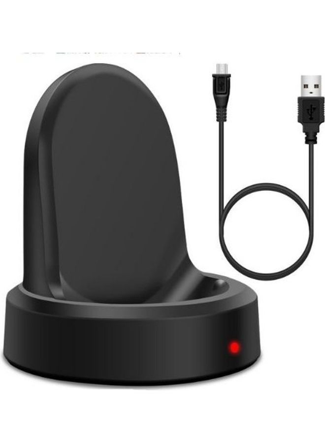 NIBEMINENT Wireless Smartwatch Charger Dock Pad For Samsung Gear S3 Smart Watch Black  - Image 1