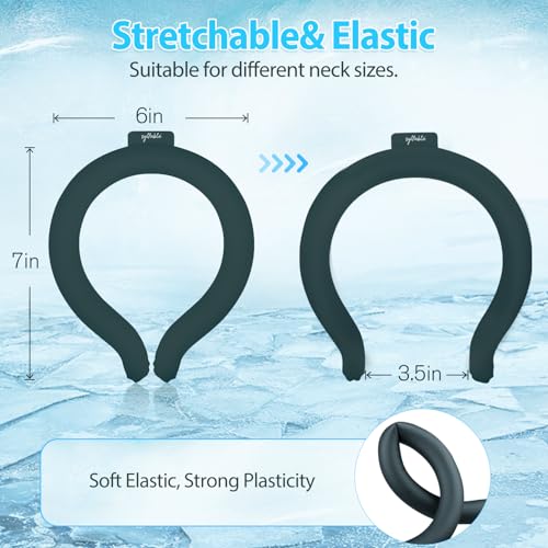 Syllable Neck Cooling Tube Reusable Neck Cooler with Insulated Bag for Outdoor and Indoor in Summer Black - Image 5