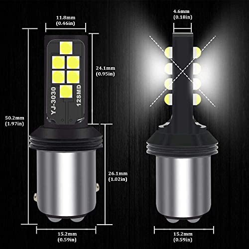 Automaze 1157 BAY15d Red LED Brake Lamp With Advanced 3030 SMD Bright Stop Lamp, Pack of 2 (Red) - Image 3