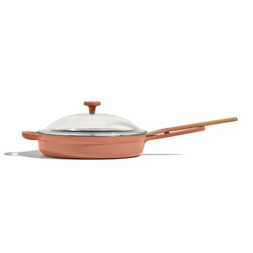 Our Place Our Place Cast Iron Always Pan  Premium Enameled ToxinFree Surface  10inch 8in1 Multifunctional Cookware System  Lid Handle Covers  Heavy Duty Skillet  Oven  High Heat Safe  Spice