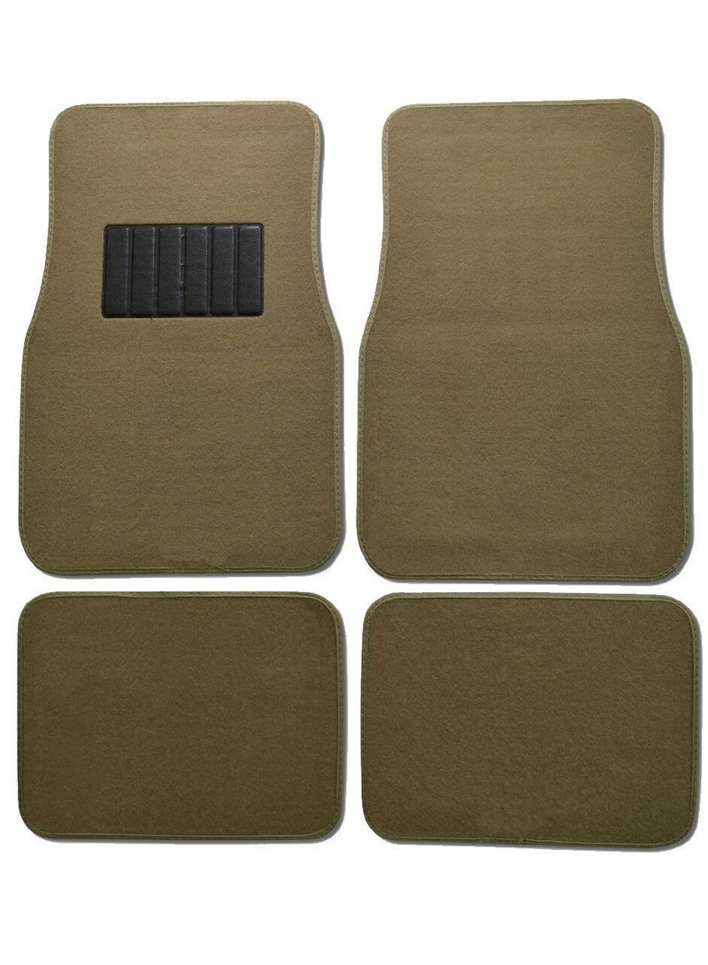 Generic Universal Car Mat 4 pcs Set Middle - Beige  - Image 1