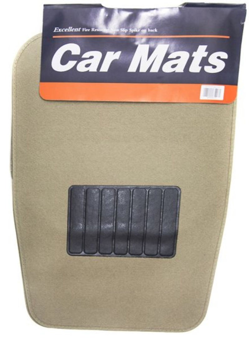 Generic Universal Car Mat 4 pcs Set Middle - Beige  - Image 2