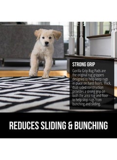 Gorilla Grip The Original Gorilla Grip Extra Strong Rug Pad Gripper Grips Keep Area Rugs In Place Thick Slip And Skid Resistant Pads For Hard Floors Under Carpet Mat Cushion And Hardwood Protection 4 Ft Round  - Image 4