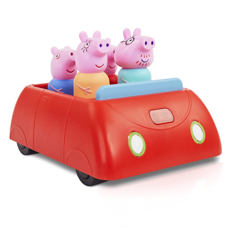 WOW! STUFF Peppa Pig's Clever Car Interactive Pre-School Toy With Lights And Sounds - Self Driving - Plays Peppa Music And Talks - Motorized Vehicle With Collision Avoidance Sensorsâ€“ Red - Image 1