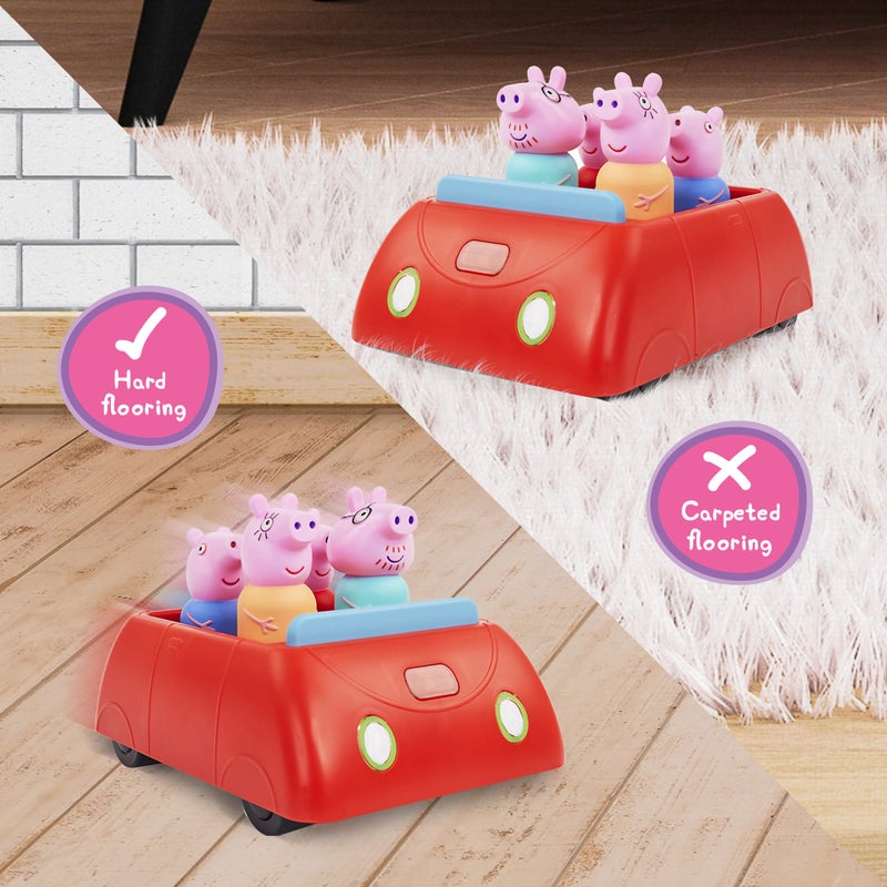 WOW! STUFF Peppa Pig's Clever Car Interactive Pre-School Toy With Lights And Sounds - Self Driving - Plays Peppa Music And Talks - Motorized Vehicle With Collision Avoidance Sensorsâ€“ Red - Image 3