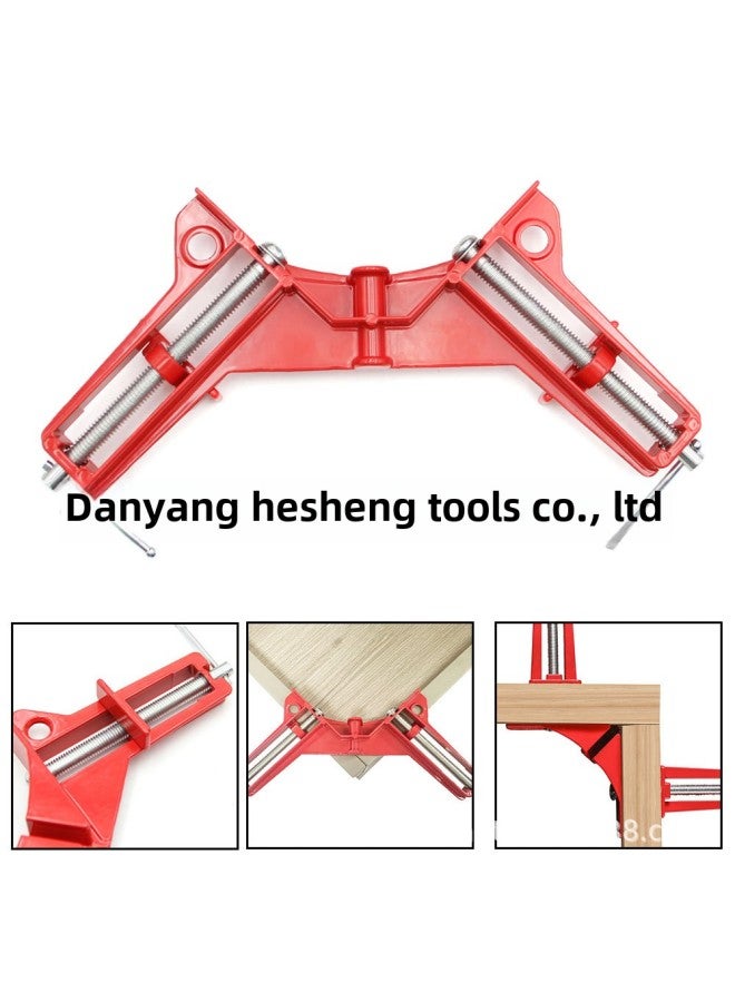 90 Degree Right Angle Clamp Welding Fixing Tool Woodworking Vice Fish Tank Fixer Red Aluminum Alloy Welding Vise Right Angle Clamp-Specifications And Models:Red Right Angle Fixed Clip Bubble Bag "145g]  - Image 2