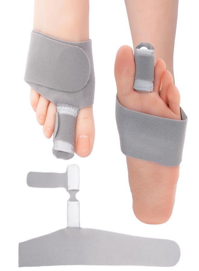 lefeke Toe Splint for Broken Toe Support, Toes Brace for Men and Women, Fracture Toes Protector for Second Toe to Pinky (Grey) - Image 1
