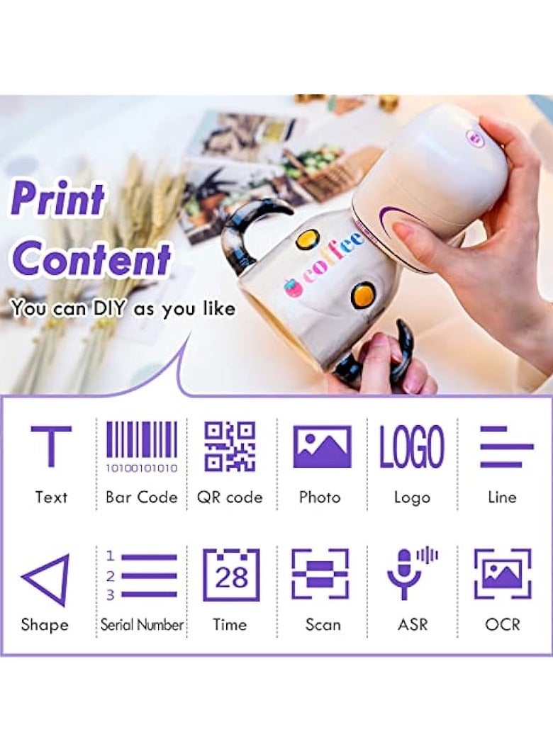 PEKOKO Portable Mini Inkjet Printer, PEKOKO Handheld Printer, Wireless Color Barcode Printer, 1200dpi  - Image 2