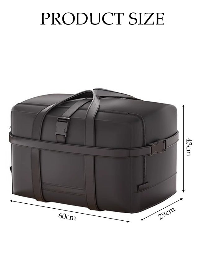 DUNISO 2Pcs Moving Storage Bags，Foldable Storage Organizer Bag with Strong Zippers & Carrying Handles，Large Thicken Heavy Duty Oxford Organizer Bags with Reinforced Buckle，Waterproof and Dustproof, for Bedding/Duvets/Pillows/Laundry/Clothes/Moving home，60*29*43cm,Black - Image 2