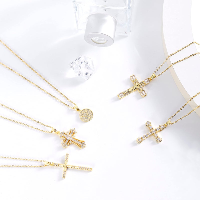 LLIYSOUN Gold Cross Necklaces for Women Jewelry Gold Cross Necklaces Gifts for Women Cross Necklace Minimalist Trendy Jewelry Valentines Day Gifts CN1 - Image 3