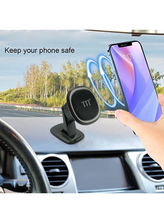 TIT Magnetic Car Phone Holder – Strong Grip Dashboard Mount, 360° Rotation, Adjustable Stand, Secure Adhesive Base, Compatible with Smartphones & GPS Devices - TM053 - Image 5