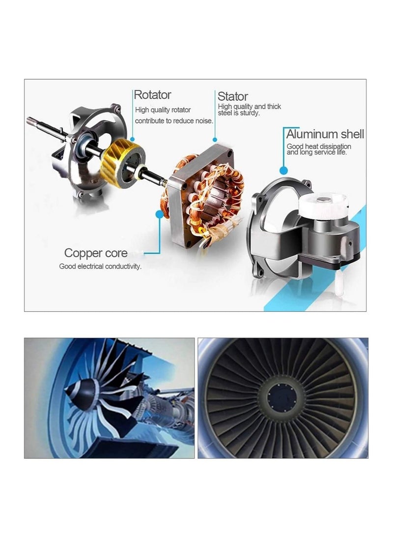Generic - Double headed vehicle Dashboard Auto Cooling Air Fan, 12V Dual-head USB 360 Degree Rotating Desk Fan 6.5W Powerful Air Circulator Fan with 2 Speed Settings USB Cord for Car Truck Office Bedroom - Image 1