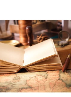Y&D Leather Bound Journal for Men Women Rustic Vintage Handmade Large Writing Notebook Business Travel Daily Notepad Sketchbook Gift Brown  - Image 5