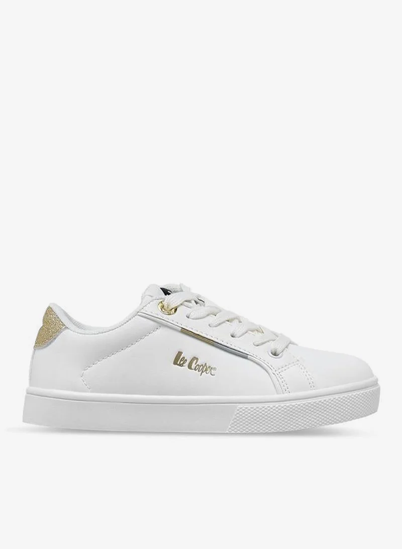 Girls Lace-Up Ankle School Sneakers