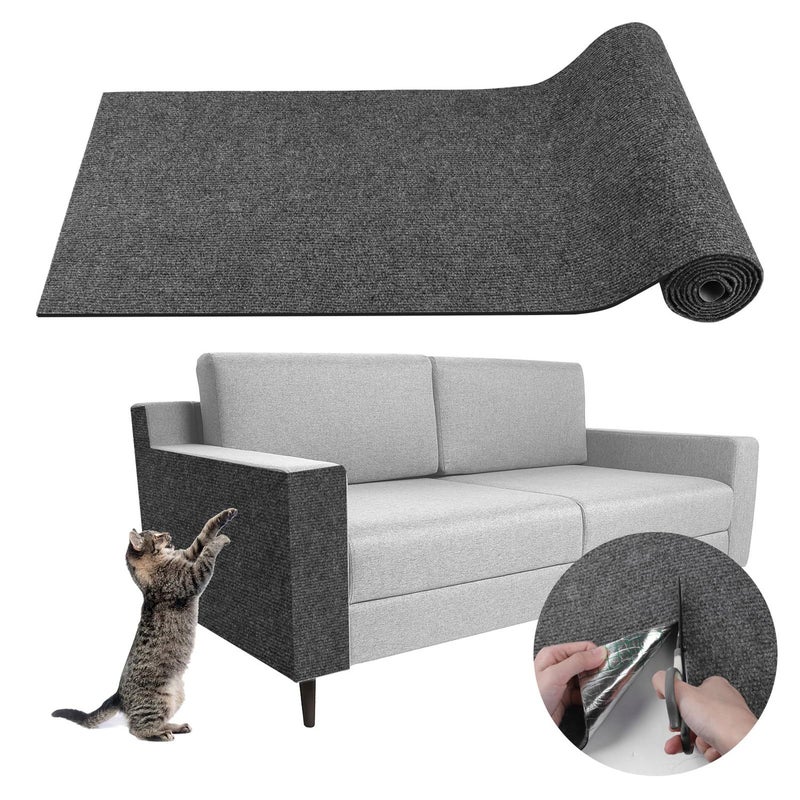 Cat Scratching Mat Cuttable Climbing Cat Scratcher Self-Adhesive Cat Wall Scratcher for Tree Shelves Sofa Furniture Protector - Image 1