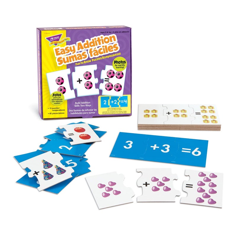 Trend Easy Addition/Sumas faciles Fun-to-Know Puzzles - Image 2