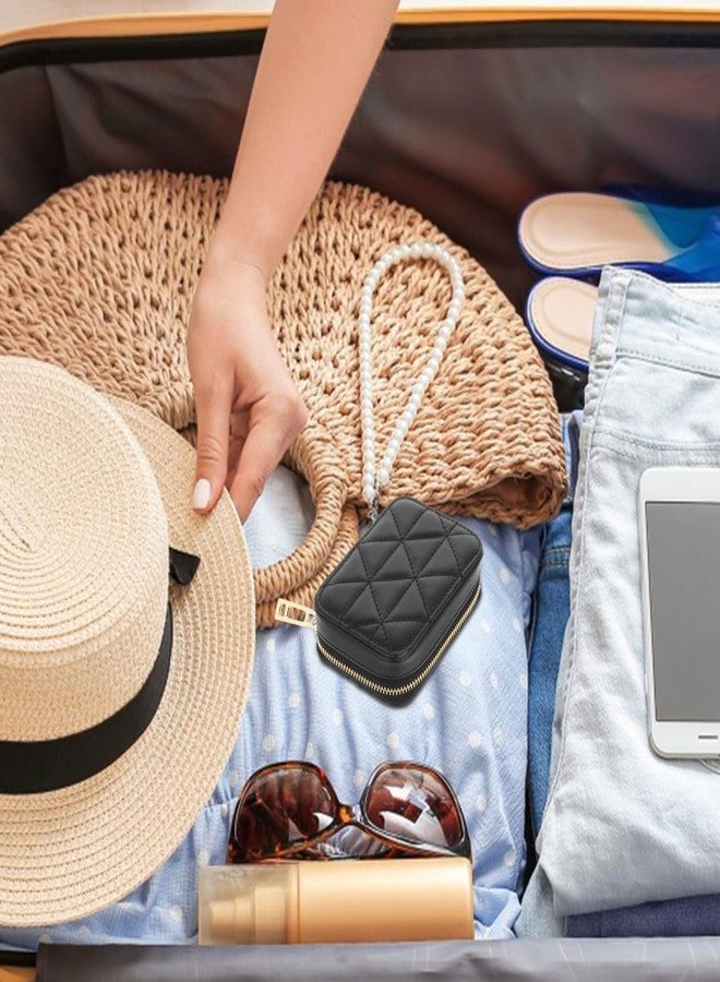 هيموتون حقيبة أحمر شفاه هيموتون مع مرآة لحقيبة اليد، صغيرة الحجم 4.13 بوصة، حامل أحمر شفاه محمول، حقيبة مكياج، منظم سفر، حقيبة مستحضرات تجميل للنساء - Image 3