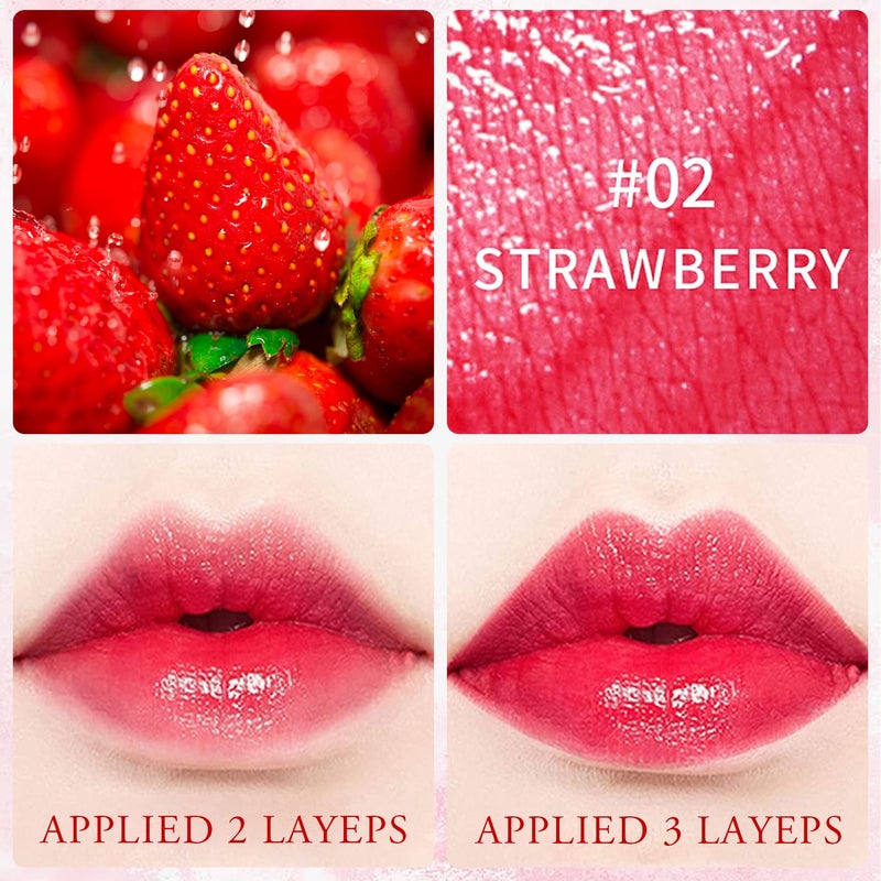 Deepmind 4 Colors Lip Tint Stain Set, Watery Lip Tint Mini Liquid Matte Lipstick, Lip Stain Long Lasting Waterproof, Korean Lip Gloss Moisturizing Natural, Multi-Use Lip and Cheek Tint, Lightweight Non-sticky - Image 5