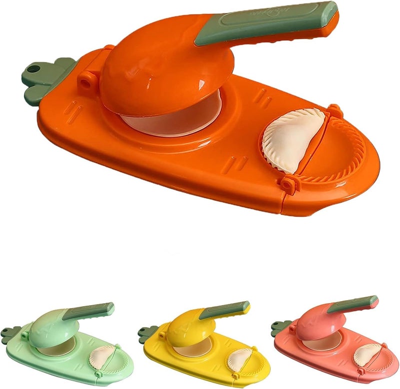 2in1 Dumpling Maker Momo Maker Machine Momo Maker Samosa Maker Gujiya Maker Machine Kajjikayalu Karanji Maker Skin Press Mould for Ghughra with Dumpling Puri Maker Multicolor  - Image 1