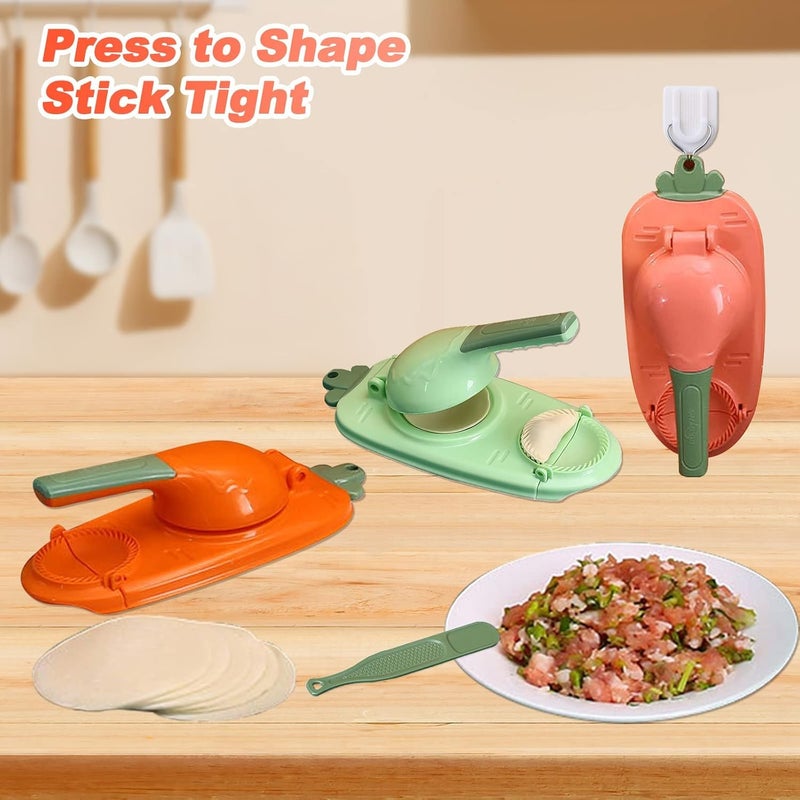 2in1 Dumpling Maker Momo Maker Machine Momo Maker Samosa Maker Gujiya Maker Machine Kajjikayalu Karanji Maker Skin Press Mould for Ghughra with Dumpling Puri Maker Multicolor  - Image 4