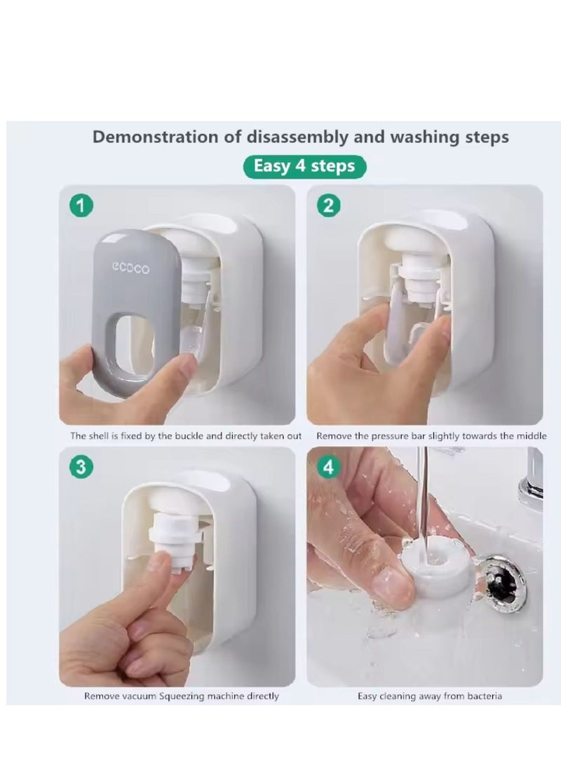 إيكوكو حامل معجون اسنان موزع معجون اوتوماتيكي على فرشاة الاسنان - Image 2