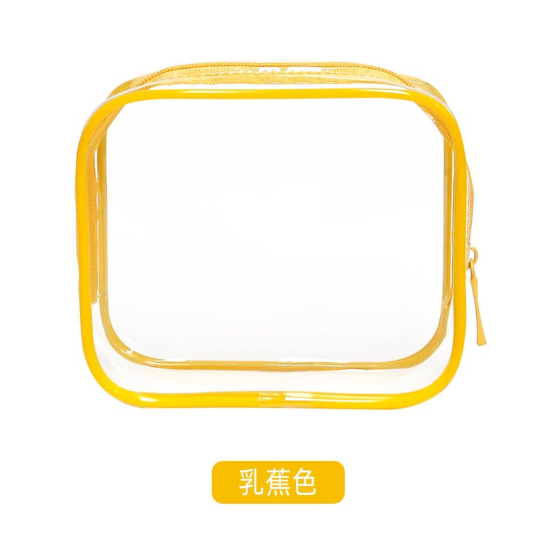 New cosmetic bag high-looking storage bag special large capacity waterproof travel storage bag transparent wash bag portable Banana color