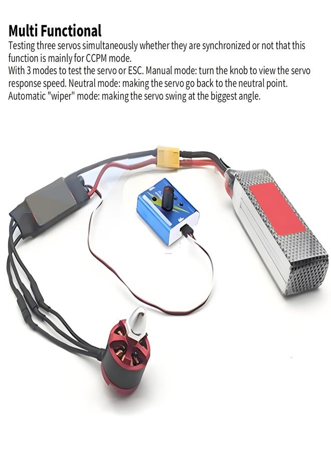 Dilwe RC Motor Servo Tester, CCPM Servo Consistency Master, ESC Checker for RC Plane, Car, Boat, Model Part Accessory - Image 5