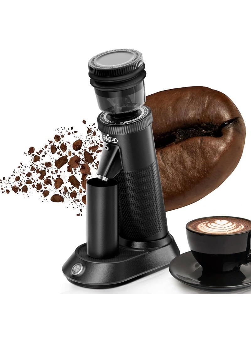 هيبرو مطحنة قهوة HiBREW G5 مطحنة مخروطية مطحنة إسبريسو حاوية واحدة غطاء من الألومنيوم 36 إعدادات طحن قابلة للتعديل سعة حبوب 50 جرام مناسبة لصب الإسبريسو فوق موكا بالتنقيط التركي  - Image 1
