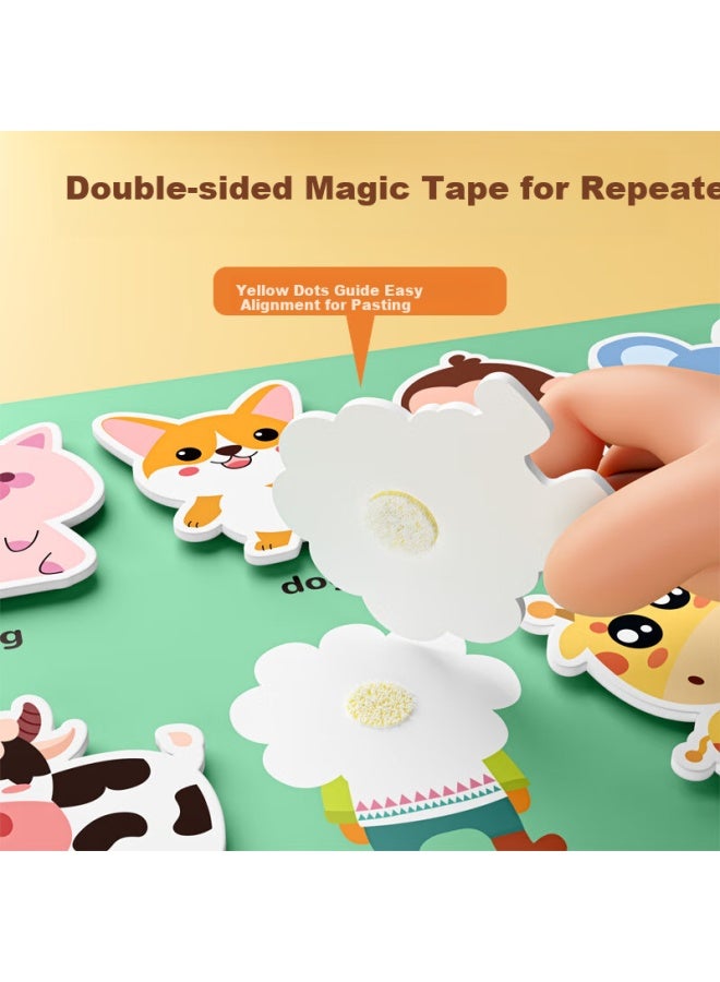 Ysr Quiet Sticker Book Children's Magic Velcro Tear Book Baby 0-1-2 Years Old Concentration Training Early Education Book Toy - Image 3