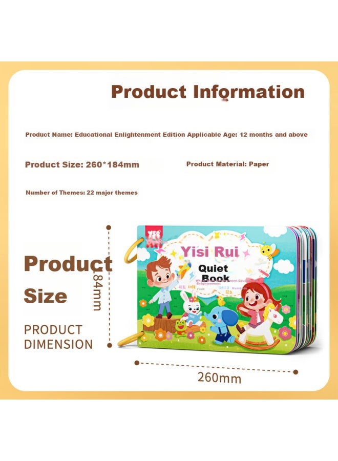 Ysr Quiet Sticker Book Children's Magic Velcro Tear Book Baby 0-1-2 Years Old Concentration Training Early Education Book Toy - Image 4