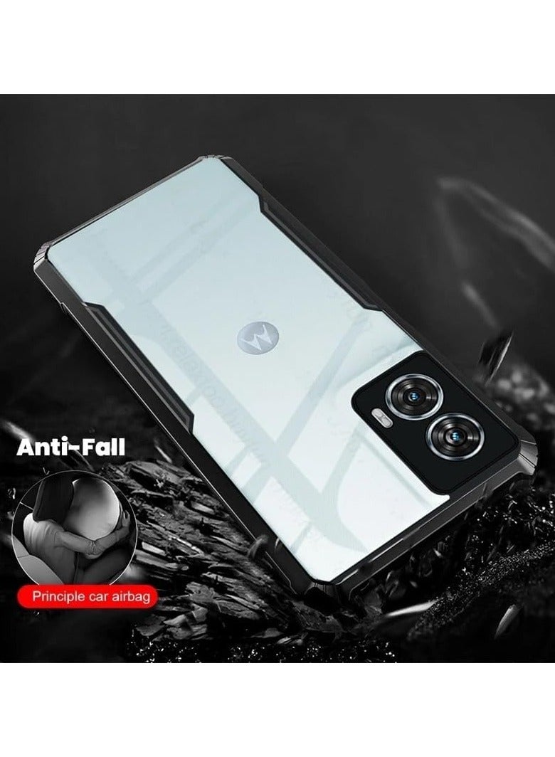 عام حافظة متوافقة مع موتورولا إيدج 50 فيوجن 【دروب رووف】 【مقاوم للعرق】 【مقاوم لبصمات الأصابع】 حافظة هاتف واقية شفافة من البولي يوريثان+بيسي تناسب موتو إيدج 50 فيوجن - Image 2