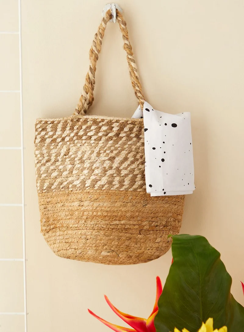Noire Edit Woven Basket 8x8x10"