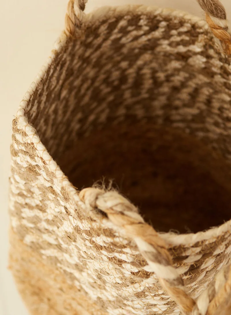 Noire Edit Woven Basket 8x8x10"