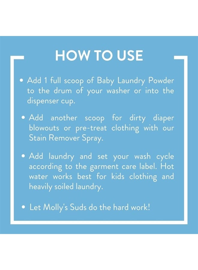 MOLLY'S SUDS Baby Laundry Detergent Powder | Removes Formula, Poop & Spit-Up Stains | Extra Gentle for Newborns (Fragrance Free)  - Image 4