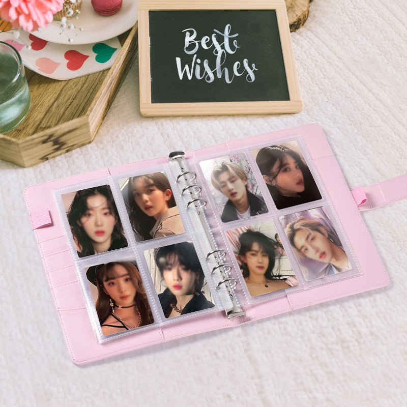 Sooez A5 Notebook Photocard Binder, 6 Budget Binder Ring Planner with Stylish Design, Loose Leaf Personal Organizer Binder Cover with Magnetic Buckle, PU Leather Binder with Macaron Colors - Image 3