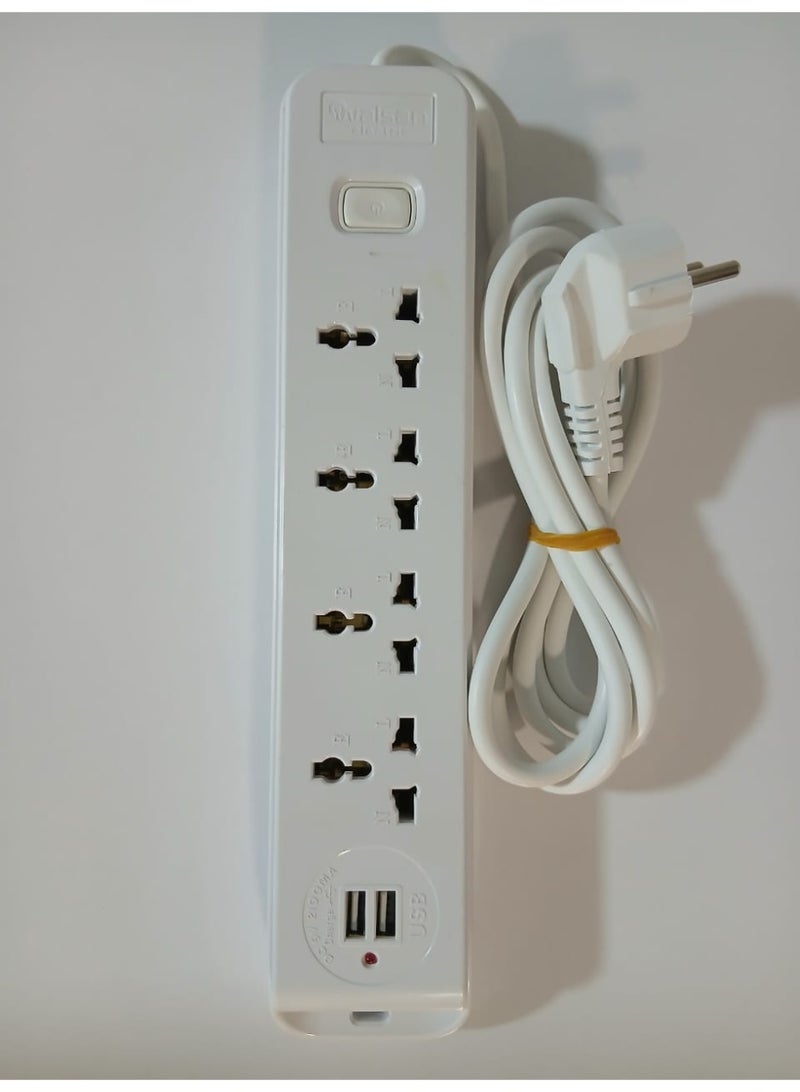2 USB ports, 4 MK output, 2-meter cable with Turkish switch - Image 2