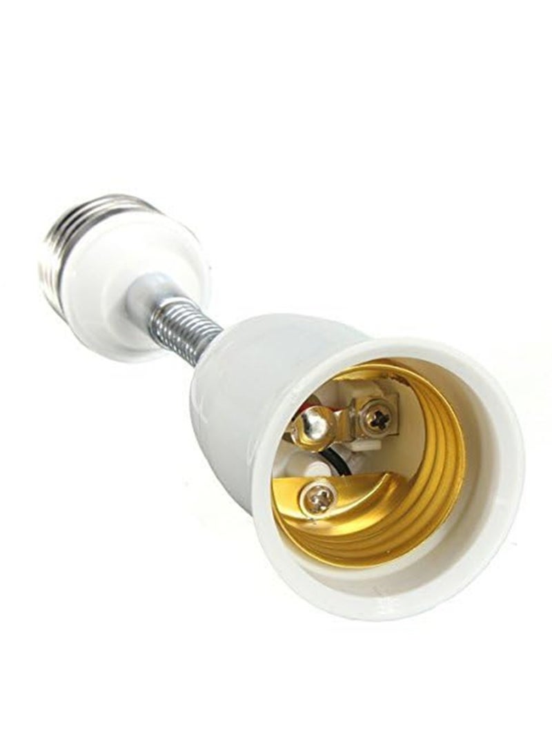 4-Pack E27 Adjustable Light Bulb Socket Extender, 7.8-Inch Flexible Adapter for Home Lighting and LED Grow Lights
