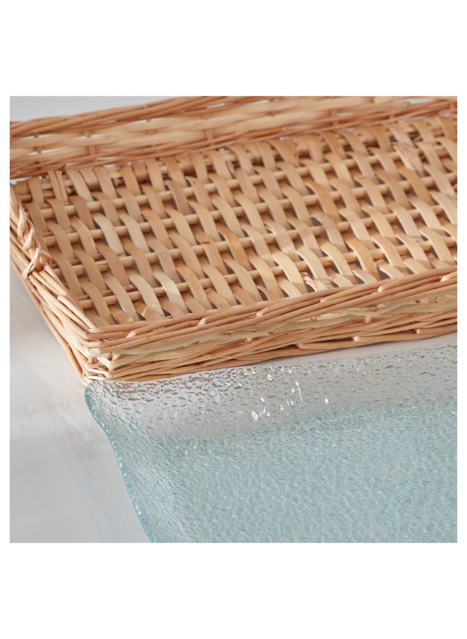 Home Box Minimalist 2-Piece Glass Serving Tray Set 27.1x39.5x10.7 cm  - Image 4