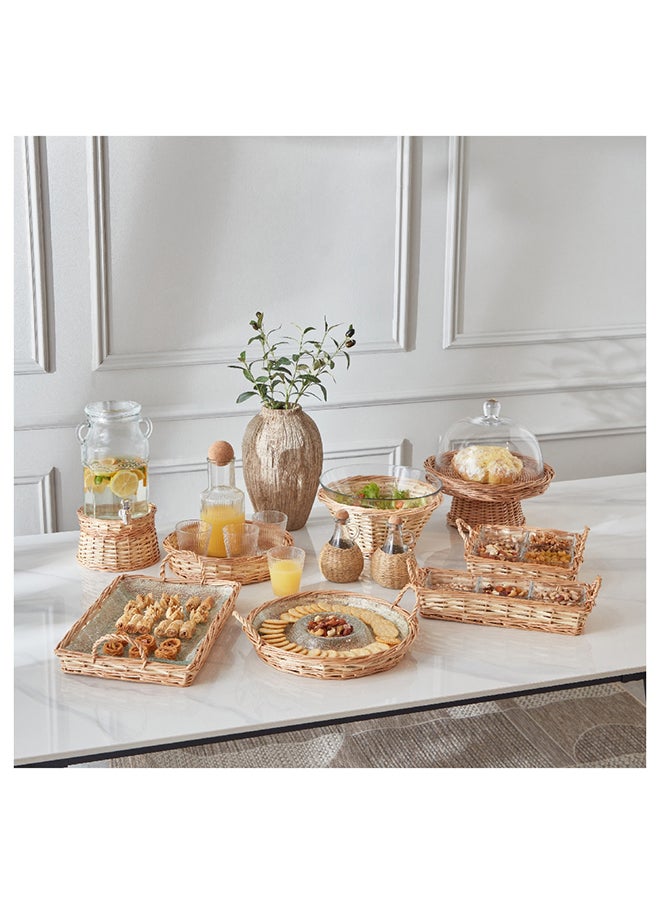Home Box Minimalist 2-Piece Glass Serving Tray Set 27.1x39.5x10.7 cm  - Image 5