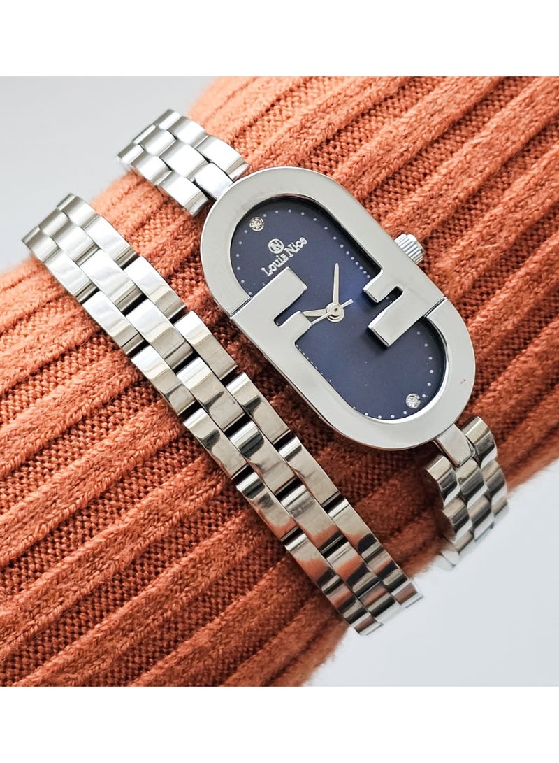 Women's wrist watches, Fenda shape, stainless steel