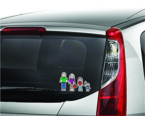 Enjoy It Color Accents Family Car Stickers Stick Figure Family, 20 Pieces, Outdoor Rated Vinyl Sticker Decals - Image 3