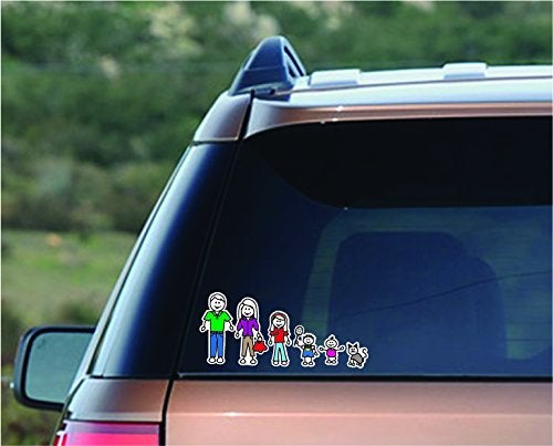 Enjoy It Color Accents Family Car Stickers Stick Figure Family, 20 Pieces, Outdoor Rated Vinyl Sticker Decals - Image 4