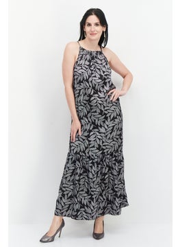 Women Allover Print Maxi Dress, Black - pzsku/Z83934D78F915460F16DBZ/45/_/1724351118/66c868a8-a54e-4c11-b55f-8d494c4f445f