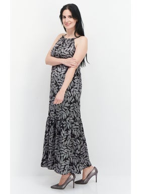 Women Allover Print Maxi Dress, Black - pzsku/Z83934D78F915460F16DBZ/45/_/1732457460/88484b53-fe18-40ff-915f-dc3f45952c18